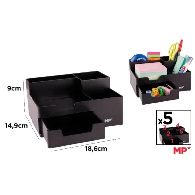 Mp Main Paper Organizer na biurko z szufladk� czarny