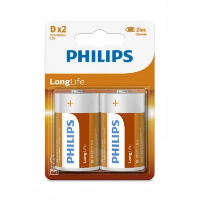 Philips Bateria R20 1.5V 2 szt.