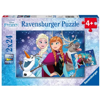 Puzzle 2x24 el. Kraina Lodu. Przyjaciele Ravensburger