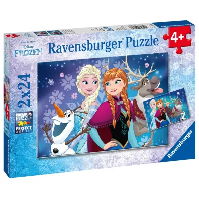 Puzzle 2x24 el. Kraina Lodu. Przyjaciele Ravensburger