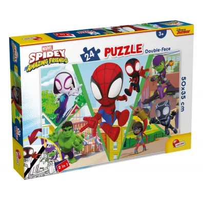 Puzzle dwustronne 24 el. PLUS Spidey Let`s Challenge Lisciani