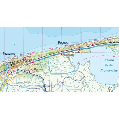 Wybrze�e �rodkowe cz. Zachodnia mapa turystyczna 1:50 000 laminat 2024