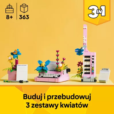 LEGO Creator 3 w 1 Maszyna do pisania z kwiatami 31169