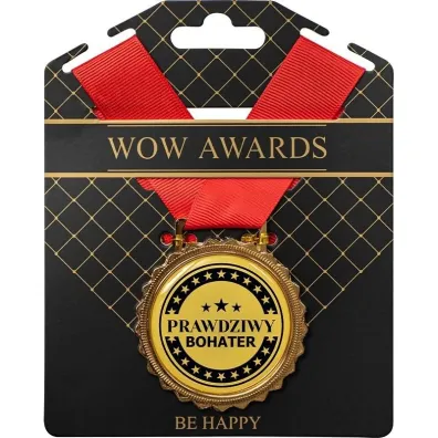 Be-Happy Gifts Medal prezentowy z napisem Bohater