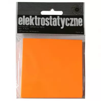 Ziemia Obiecana Karteczki elektrostatyczne pomara�czowe 75x75 mm 100 kartek
