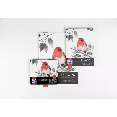 Oxford Blok artystyczny rysunkowy A3 klejony bia�y g�adka 40 kartek