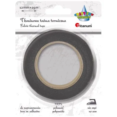 Titanum Ta�ma termiczna tkaninowa czarna 12mm x 25m