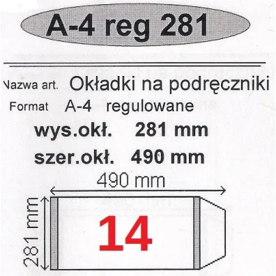 Narnia Ok�adka na podr�cznik A4 regulowana 50 szt.