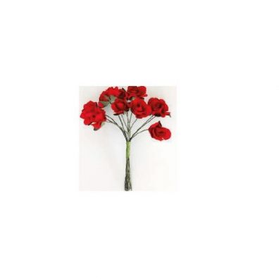 Argo Ozdoba dekoracyjna kwiaty papierowe czerwone