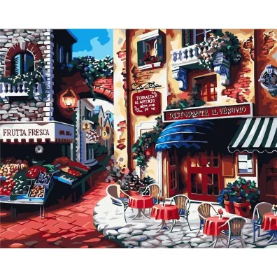 ArtiFly Malowanie po numerach - W�oski rynek 40x50cm