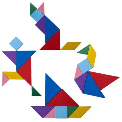 Puzzle Uk�adanka drewniana Tangram Askato