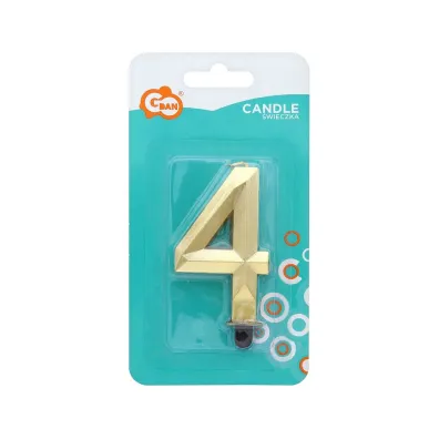 Godan �wieczka Cyfra 4 Diament 7.6cm