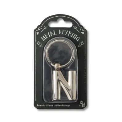If Silver Letter Keyring - brelok do kluczy litera N