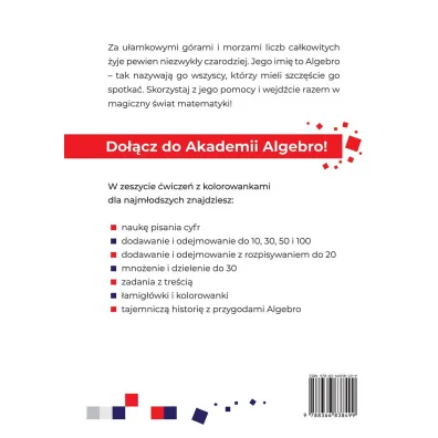 Akademia Algebro zeszyt �wicze� z kolorowankami dla najm�odszych uczni�w