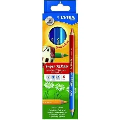 Kredki Super Ferby Duo 6 kolor�w LYRA