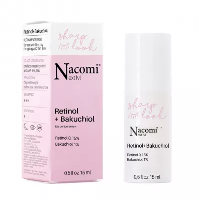 Nacomi Przeciwzmarszczkowe serum pod oczy z retinolem i bakuchiolem 15 ml