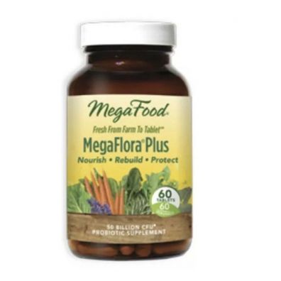 Mega Food MegaFlora Plus 14 szczepw probiotycznych suplement diety 60 tab.