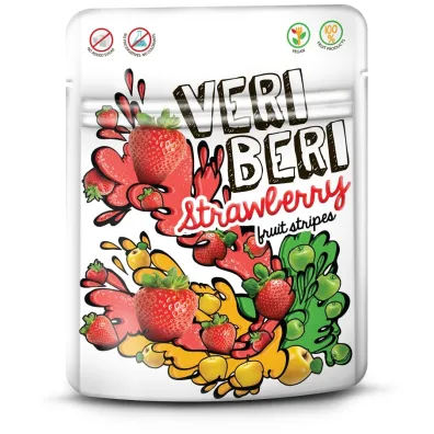 Veri Beri �elki truskawkowe paski owocowe 50 g