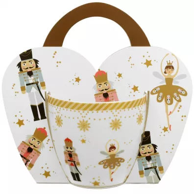 Duo Sp. z o.o. Kubek w ozdobnym koszyczku Christmas Ballerina 460 ml