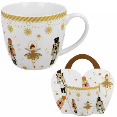 Duo Sp. z o.o. Kubek w ozdobnym koszyczku Christmas Ballerina 460 ml