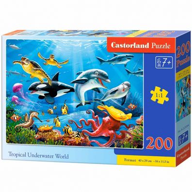 Puzzle 200 el. Tropikalny podwodny wiat Castorland