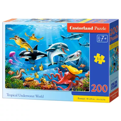 Puzzle 200 el. Tropikalny podwodny wiat Castorland