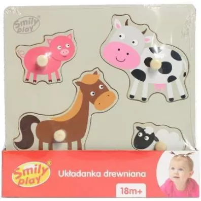Puzzle Uk�adanka drewniana Zwierz�ta wiejskie Smily Play