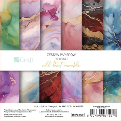 dpCraft Zestaw papier�w 15,2x15,2 24 kartki