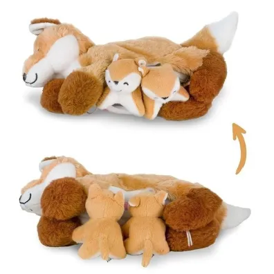 Mama lisek z 2 m�odymi liskami Mamanimals