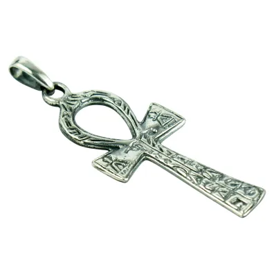 Sotis Krzy� Ankh z hieroglifami, oksydowany Ag925, 5,2g