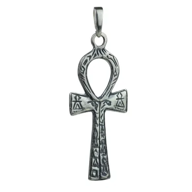 Sotis Krzy� Ankh z hieroglifami, oksydowany Ag925, 5,2g