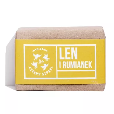 Mydlarnia 4 Szpaki Mydo w kostce len i rumianek 110 g