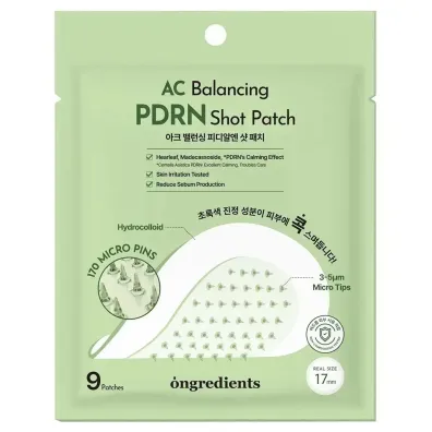 Ongredients AC Balancing PDRN Shot Patch plastry na wypryski 9 szt.