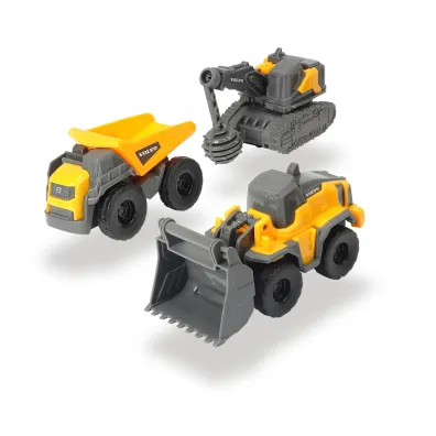Pojazdy budowlane Volvo 3-pak Dickie Toys