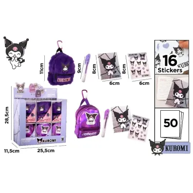 Mp Main Paper Zestaw do pisania w etui miniplecak Kuromi MIX