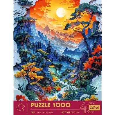 Puzzle z efektem 3D 1000 el. Paper Art: Dolina Trefl