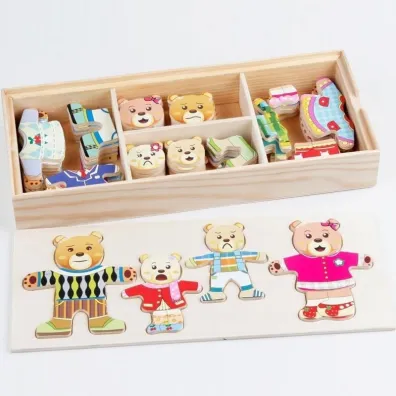 Zabawka edukacyjna drewniana Misie Macyszyn Toys