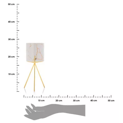 HowHomely Doniczka Emma Gold White 28 cm