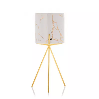 HowHomely Doniczka Emma Gold White 28 cm