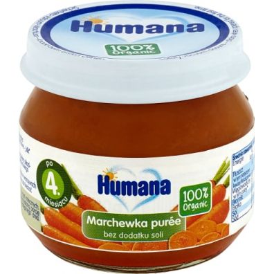Humana Marchewka puree po 4. miesiącu 100% Organic Quality 80 g Bio