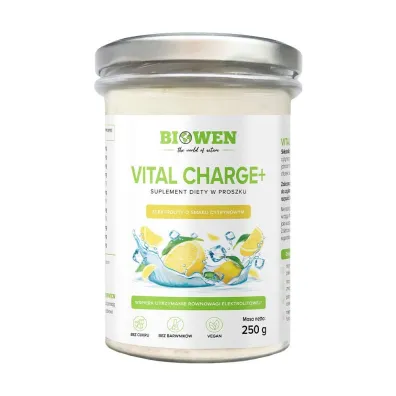 Biowen Elektrolity o smaku cytrynowym w proszku vital charge+ Suplement diety 250 g