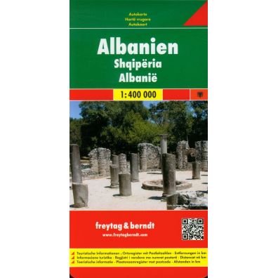 Mapa turystyczna - Albania 1:4000 000 w. niem-ang