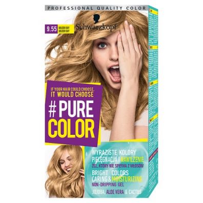 Schwarzkopf Pure Color farba do włosów w żelu trwale koloryzująca 9.55 Golden Sky