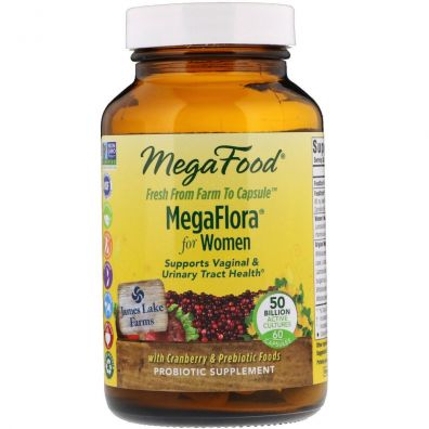 Mega Food Suplement diety dla kobiet MegaFlora For Women 16 szczepw bakterii 60 tab.