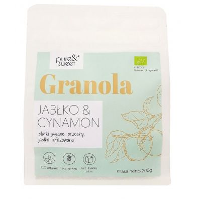 Pure&sweet Granola jabko i cynamon bezglutenowa 200 g Bio