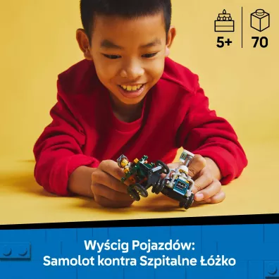 LEGO City Zestaw wy�cig�wek: samolot kontra ��ko szpitalne 60459