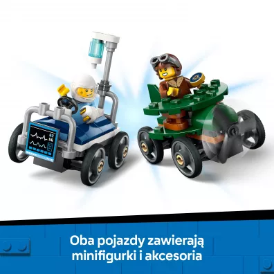 LEGO City Zestaw wy�cig�wek: samolot kontra ��ko szpitalne 60459
