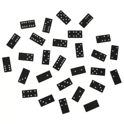 Domino drewniane gra rodzinna edukacyjna z etui klocki z drewna do gry