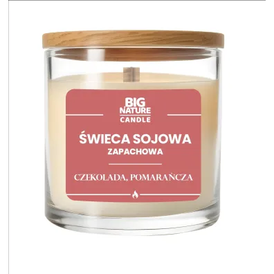 Big Nature �wieca sojowa o zapachu Czekolada i Pomara�cza 155 g