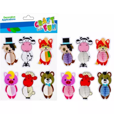 Craft with Fun Ozdoba naklejki zwierztka